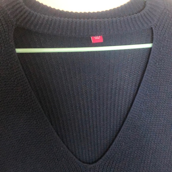 Navy blue knitted sweater (Vince Camuto) - Picture 2 of 4